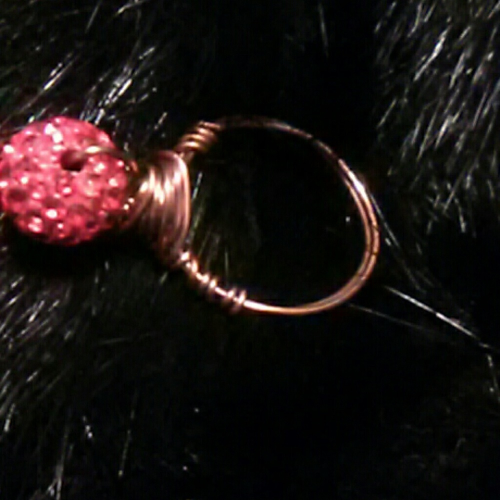 Wire wrapped copper shamballa  jewels